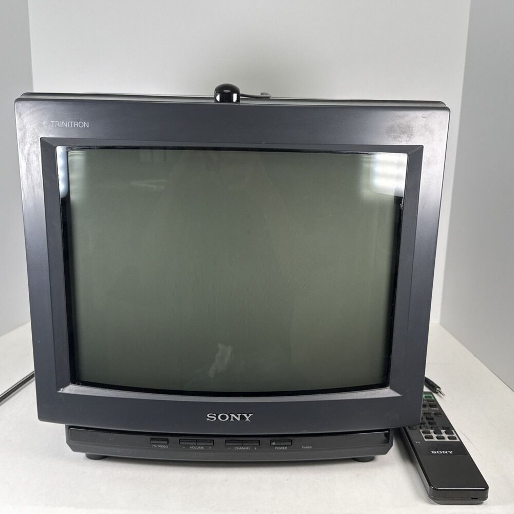 Sony Trinitron 13" KV-13TR24 Vintage TV for Gaming Color TV W/ Remote